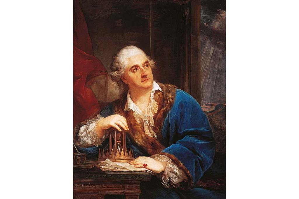 Marcello Bacciarelli, Portret Stanisława Augusta z klepsydrą, 1793 r., olej, płótno