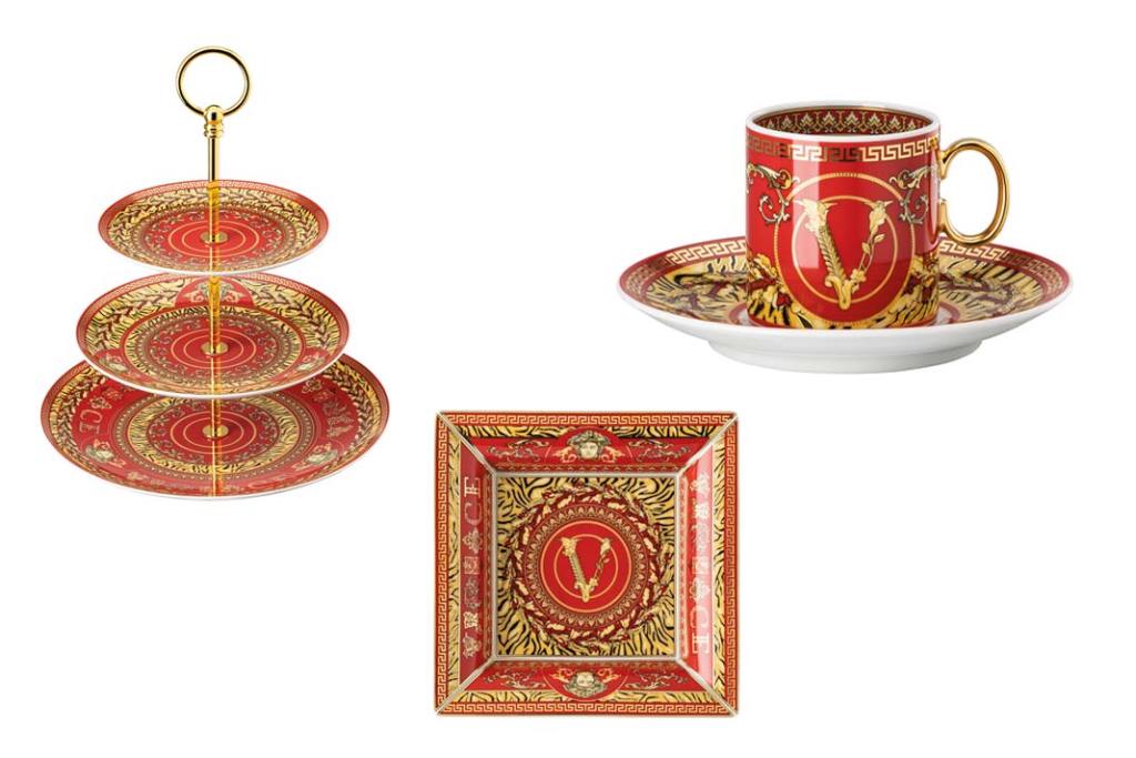 Świąteczny stół, zastawa Virtus Holiday marki Rosenthal meets Versace