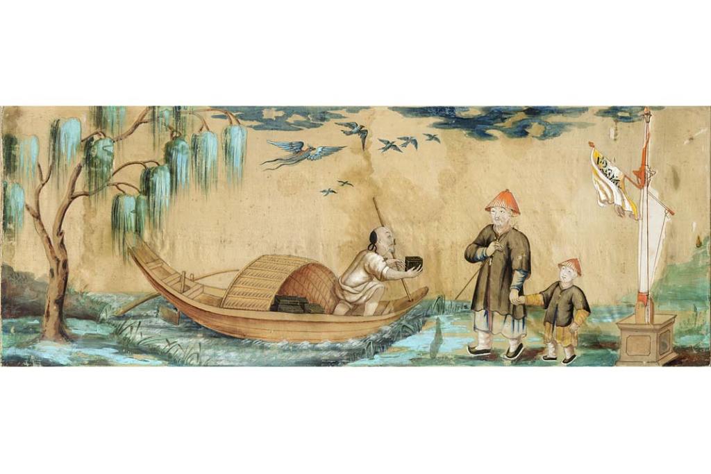 Scena rodzajowa, Chiny, XIX w.