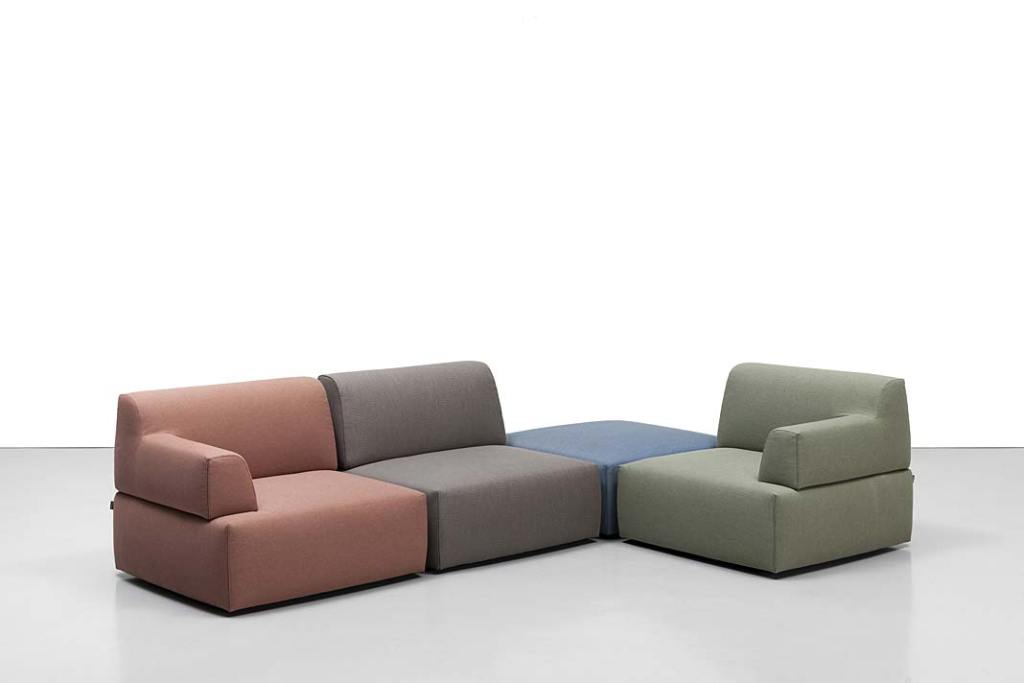 Modułowe wyposażenie wnętrz. Outdoorowa sofa Palchetto marki Kristalia
