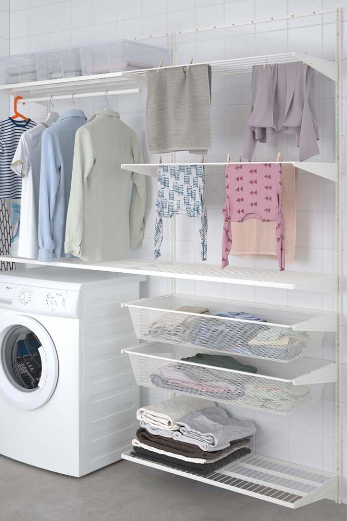 Ścienny system przechowywania i suszenia prania Boaxel IKEA
