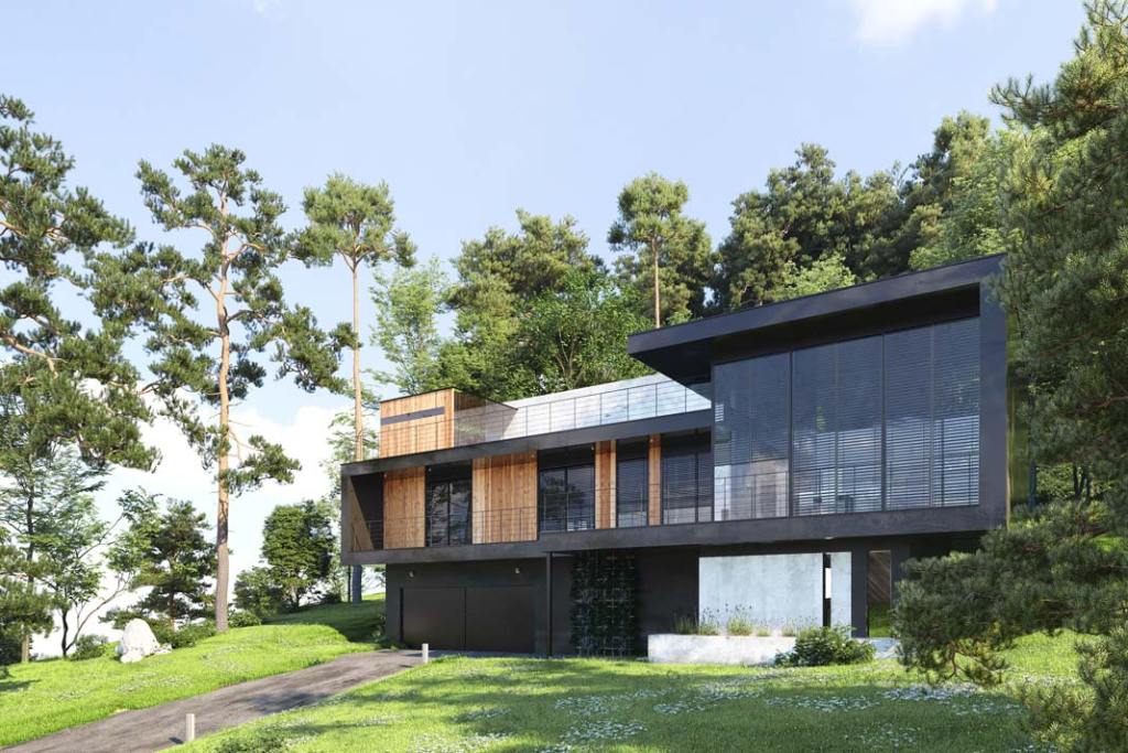 Proste i nowoczesne żaluzje fasadowe wpiszą się w każdy styl architektoniczny, wzbogacając estetykę budynku. Bogata gama kolorystyczna pozwala dopasować żaluzje do elewacji.