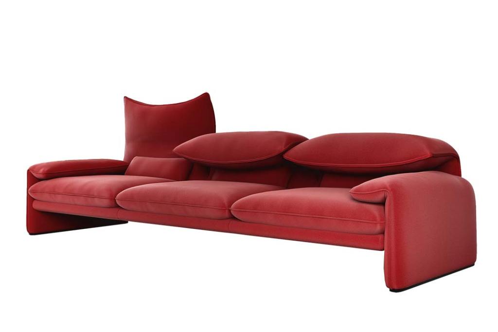 czerwona sofa Cassina_Maralunga