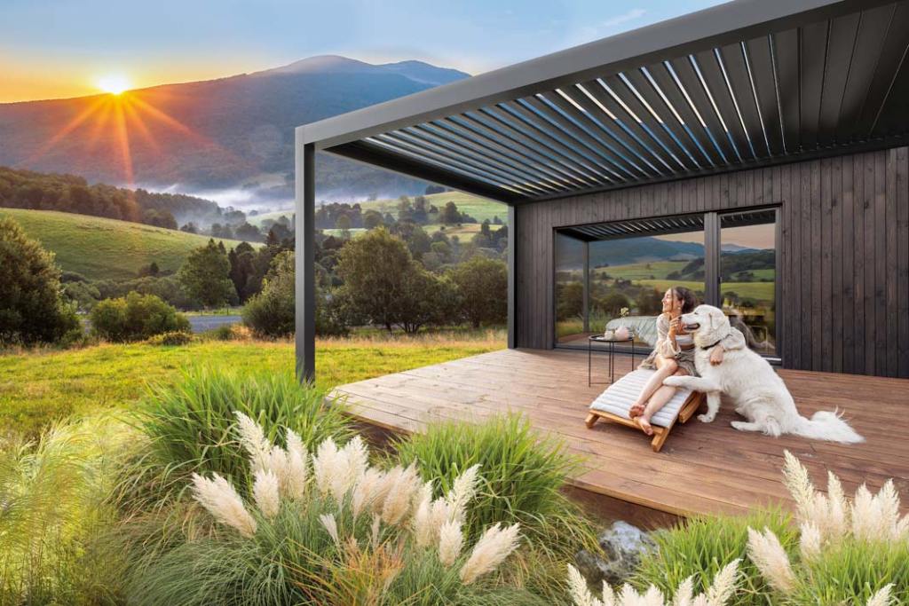 aluprof_pergola z zadaszeniem z ruchomych lameli