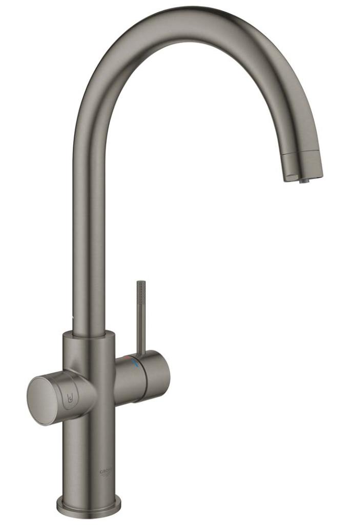 GROHE-Blue-Home-C-spout_Brushed-Hard-Graphite smaczna i zdrowa woda bateria filtrująca