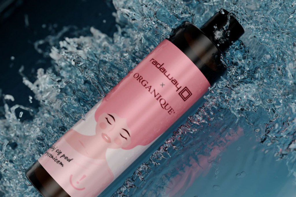 Badaj-się-pod-prysznicem żel pod prysznic Organique, stworzony we współpracy z marką Radaway