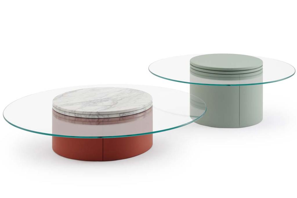 okrągłe stoliki kawowe ze szklanym blatem Roma-coffee-tables