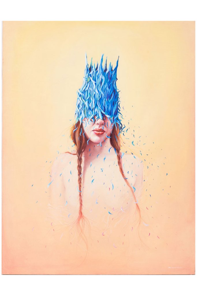 Ewa Prończuk‑Kuziak, Queen, 2005, olej, płótno, 92 x 70 cm. Obraz prezentowany w Galerii Xanadu. polski rynek sztuki