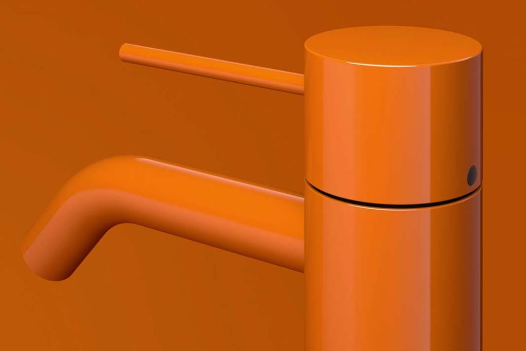 pomarańczowa bateria łazienkowa META_Slim_P2_Orange