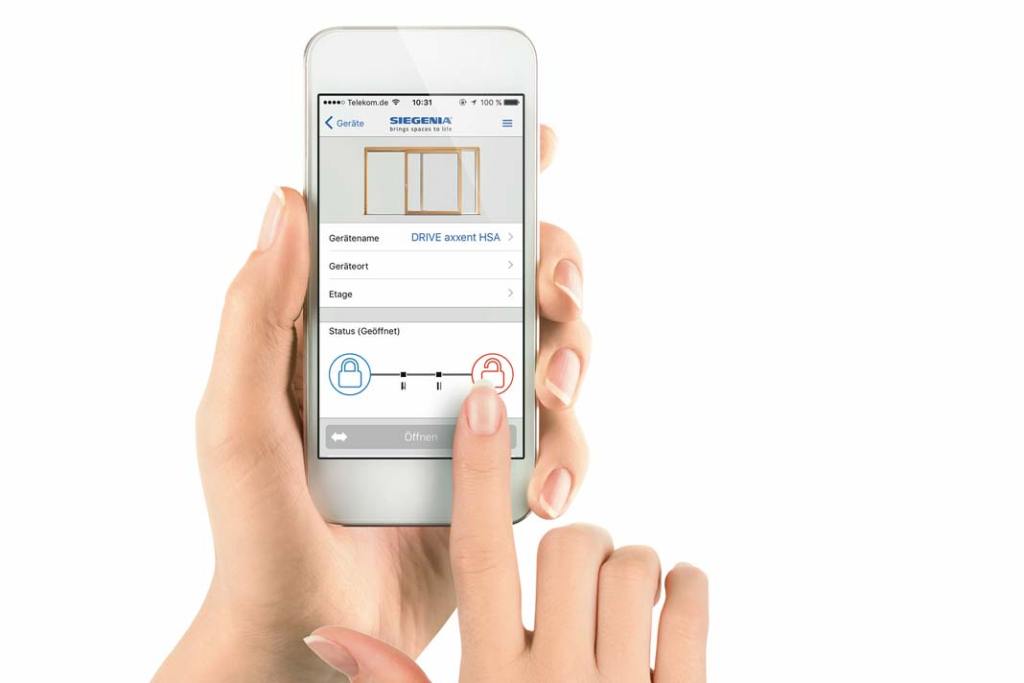 Aplikacje, takie jak SIEGENIA Comfort, to zupełnie nowy poziom komfortu. Z dowolnego miejsca na świecie można m.in. zamykać i otwierać okna. Sztuczna inteligencja w domu