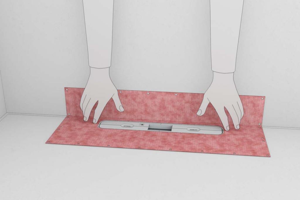 4. Założenie kołnierza uszczelniającego syfon