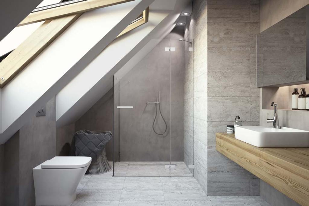 Oferowana przez firmę Radaway możliwość personalizacji kabiny, w tym drzwi prysznicowych, może dotyczyć wielu elementów. Jednym z nich jest dopasowanie kształtu ścianek i drzwi do skosów. Dzięki temu mamy możliwość wykorzystania z pozoru trudnych do aranżacji zakątków łazienki.